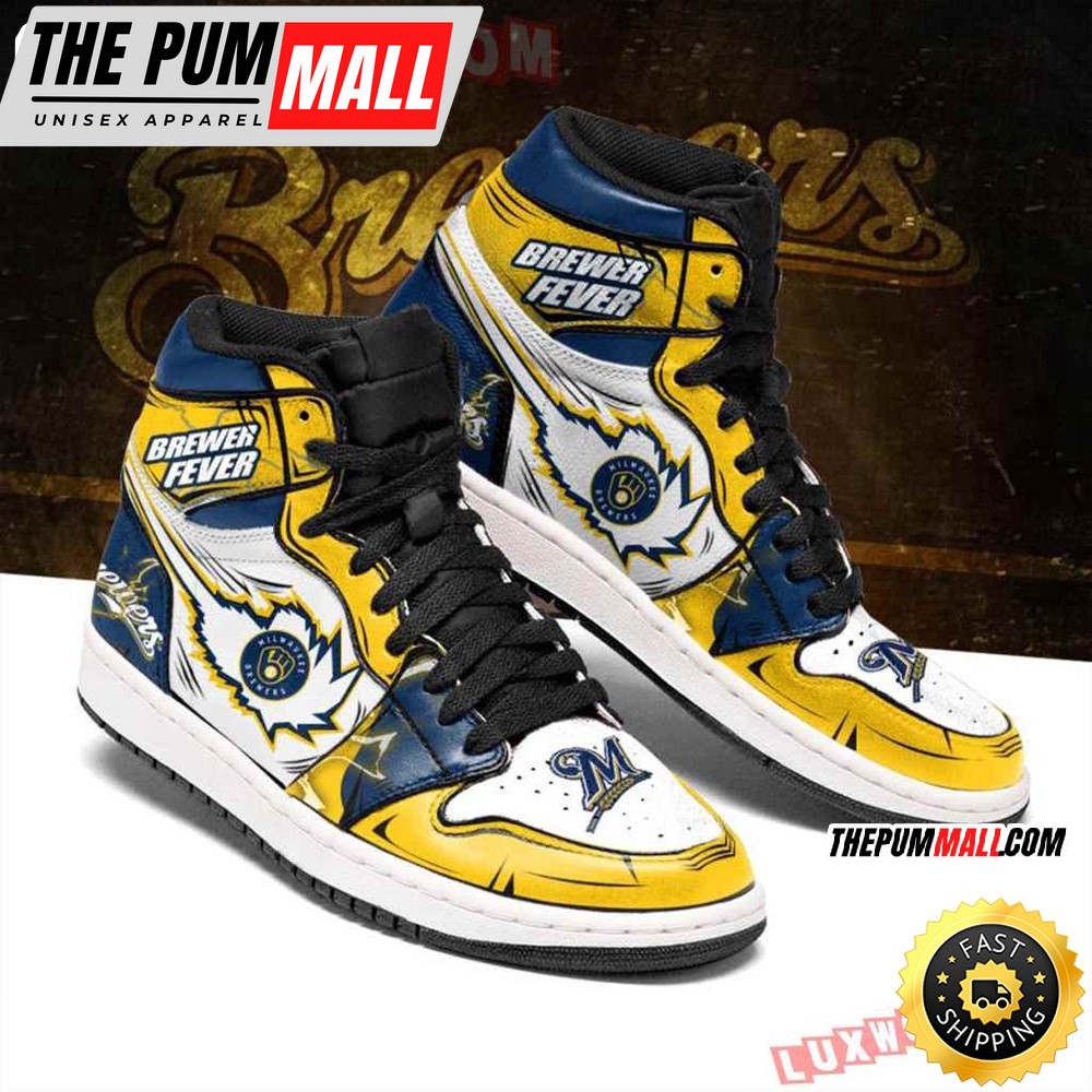 MLB Milwaukee Brewers Air Jd 1 High Sneakers Classic Air Jd Sneakers