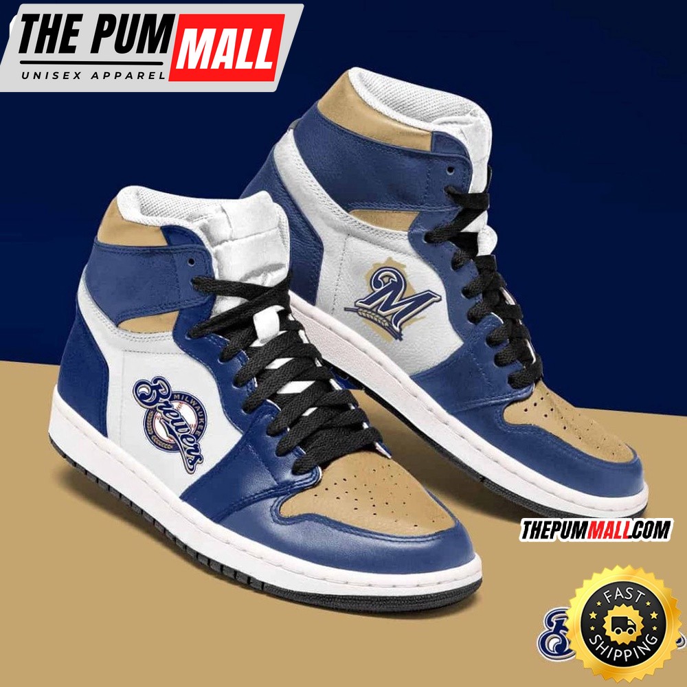 MLB Milwaukee Brewers Air Jd 1 High Sneakers Legendary Air Jd Footwear