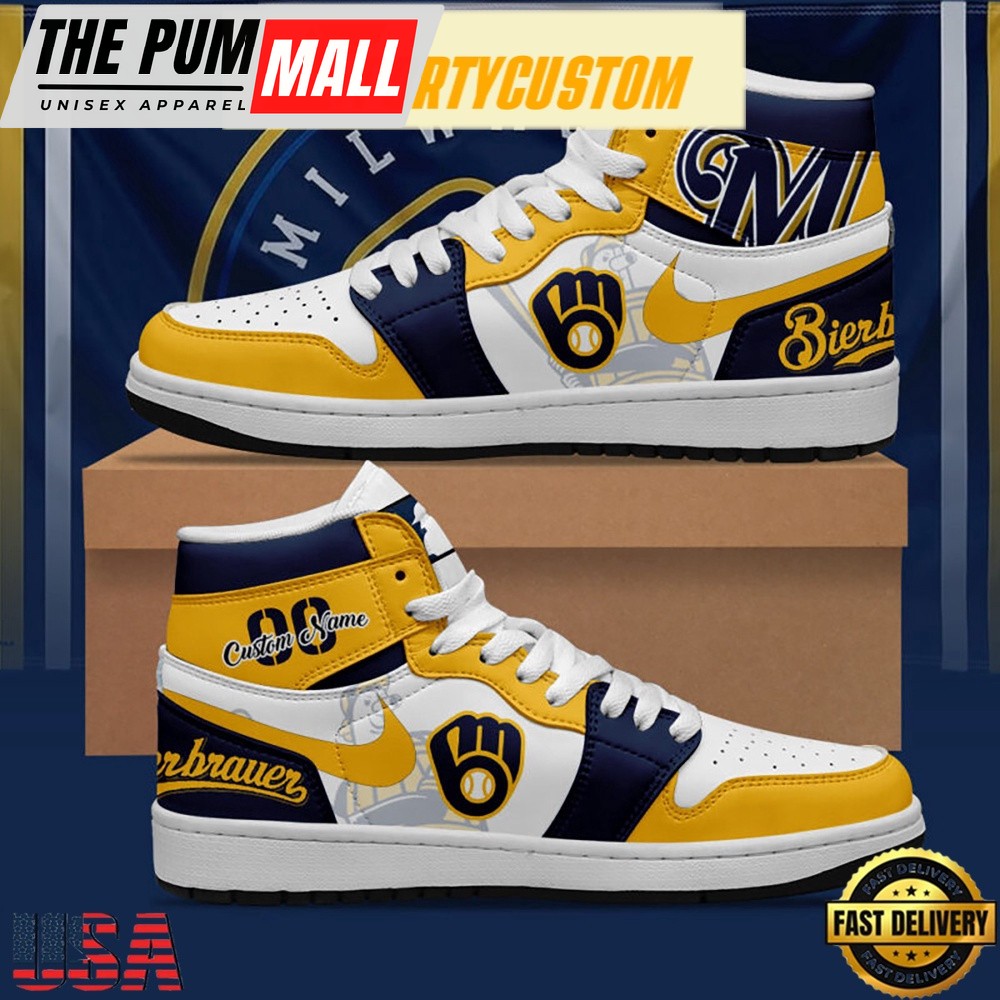 mlb-milwaukee-brewers-unique-design-custom-name-air-jordan-1-shoes-running-sneak-er5q74fp MLB Milwaukee Brewers Unique Design Custom Name Air Jordan 1 Shoes Running Sneakers , MLB Fan Gifts