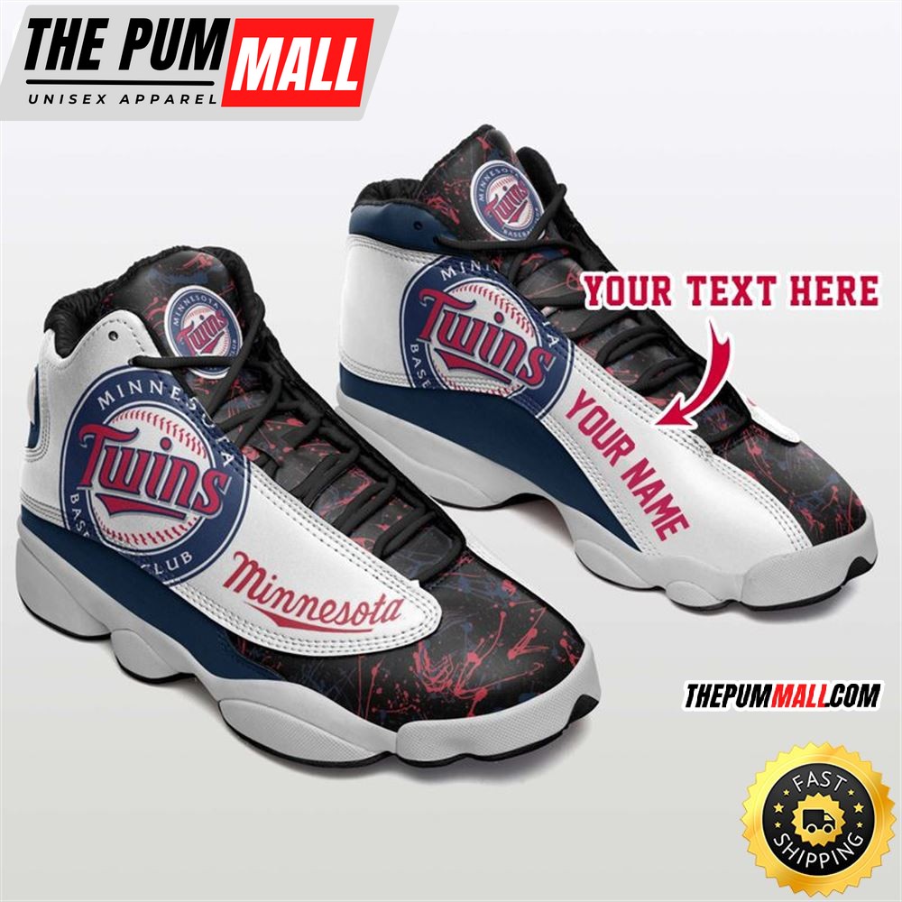 MLB Minnesota Twins Custom Name Air Jd 13 Shoes V2