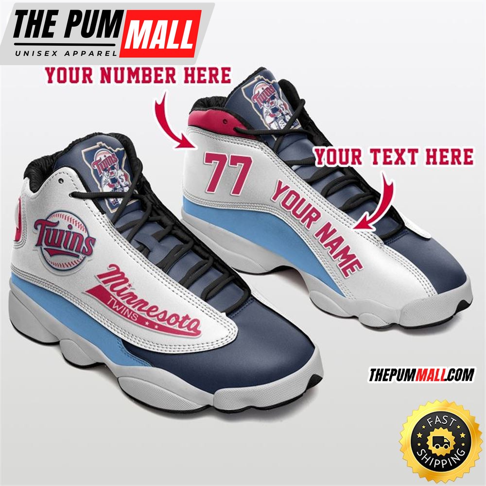 MLB Minnesota Twins Custom Name Number Air Jd 13 Shoes V3