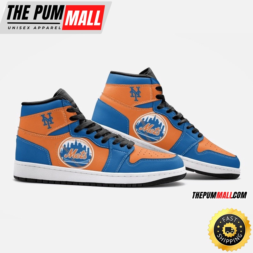 MLB New York Mets Air Jd 1 High Sneakers Legendary Air Jd Footwear