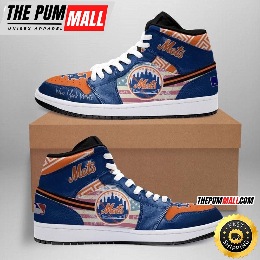 MLB New York Mets Air Jd 1 High Sneakers Timeless Jordan 1 Kicks
