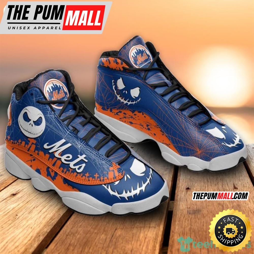 MLB New York Mets Jack Skellington Halloween Air Jd 13 Shoes
