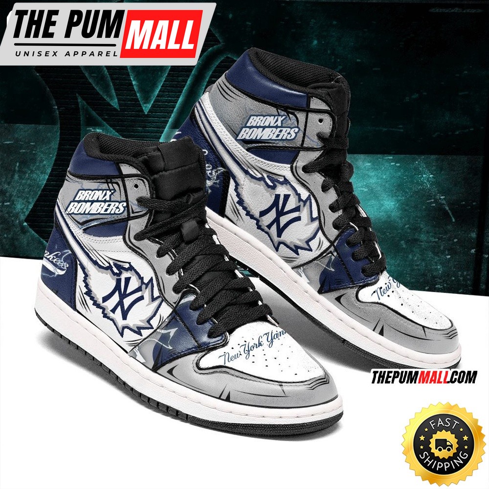 MLB New York Yankees Air Jd 1 High Sneakers Iconic Air Jd 1 Shoes