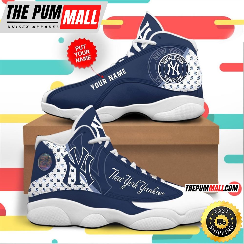 MLB New York Yankees Custom Name Air Jd 13 Shoes V10