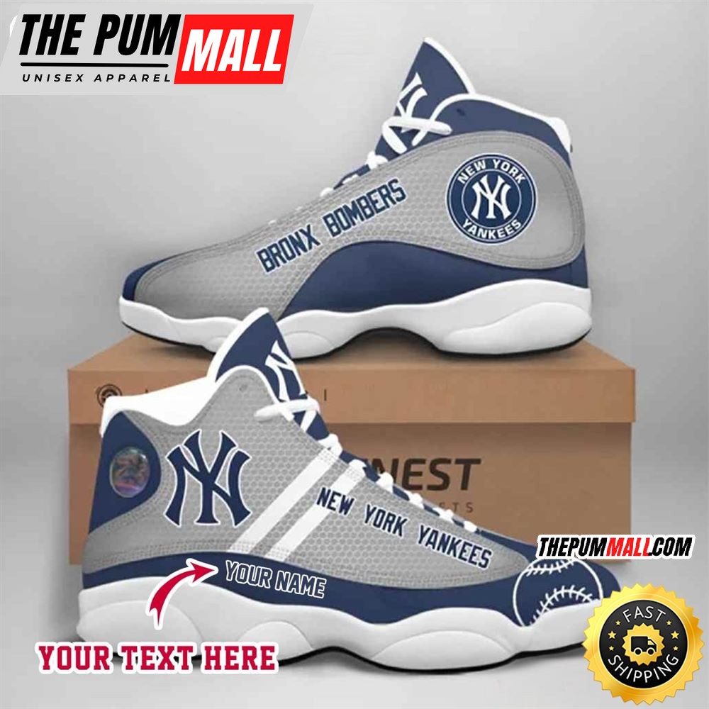 MLB New York Yankees Custom Name Air Jd 13 Shoes V11