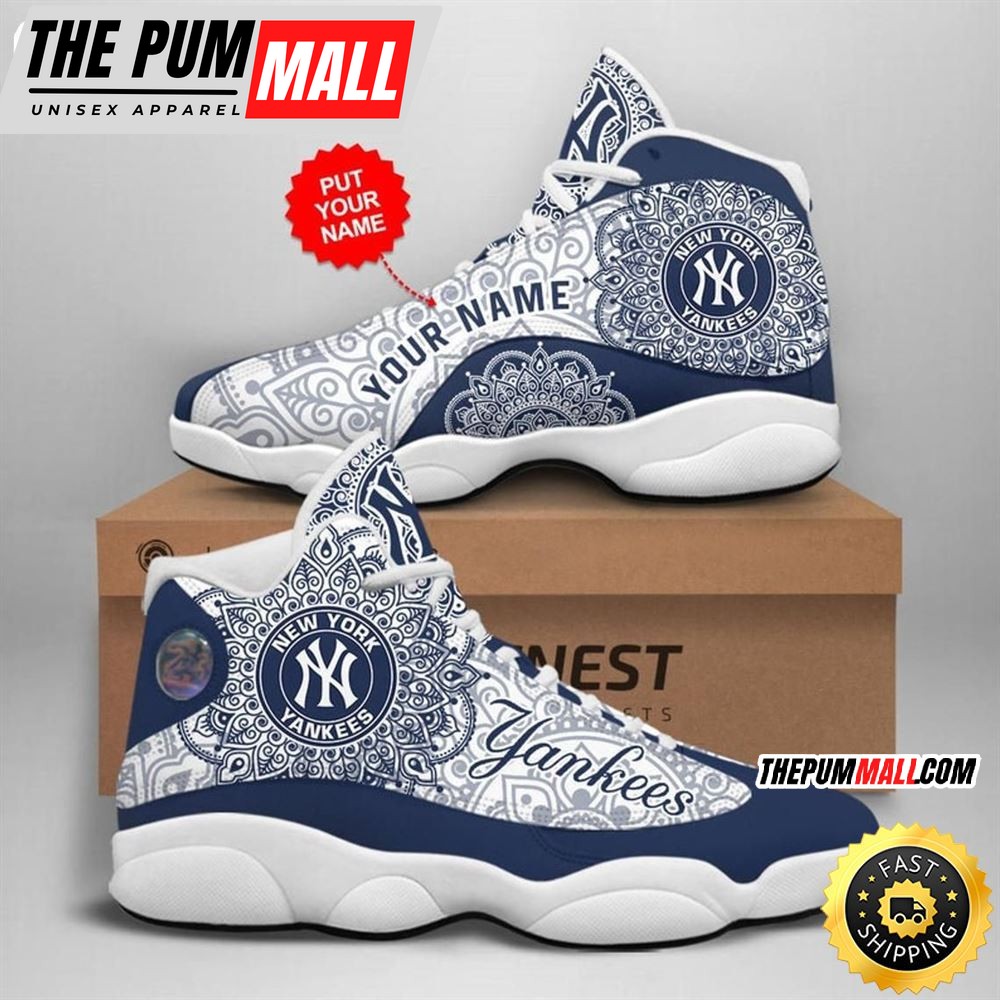 MLB New York Yankees Custom Name Air Jd 13 Shoes V12