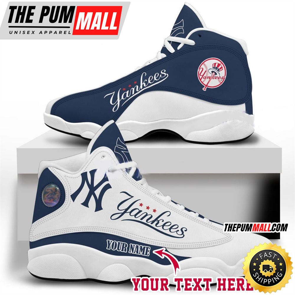MLB New York Yankees Custom Name Air Jd 13 Shoes V13
