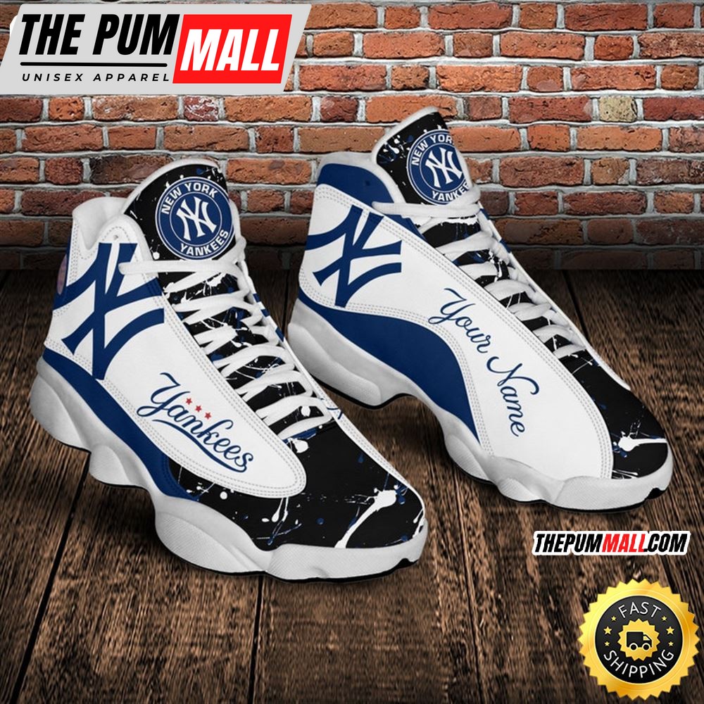 MLB New York Yankees Custom Name Air Jd 13 Shoes V3