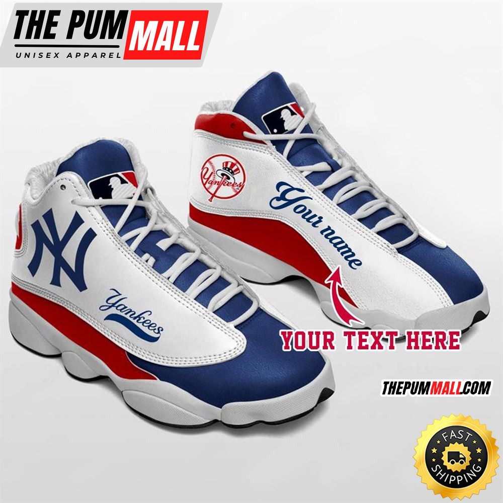 MLB New York Yankees Custom Name Air Jd 13 Shoes V5