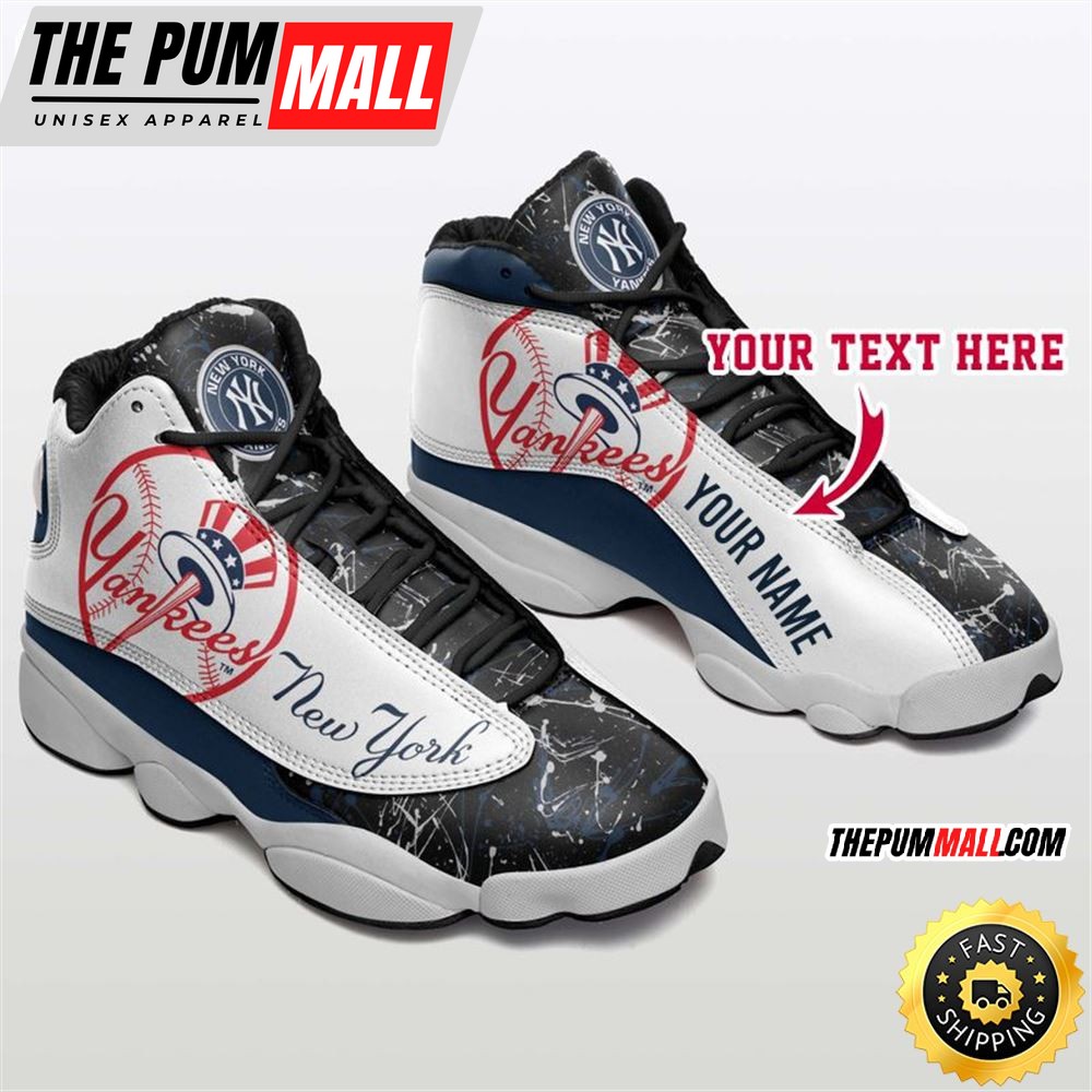 MLB New York Yankees Custom Name Air Jd 13 Shoes V6