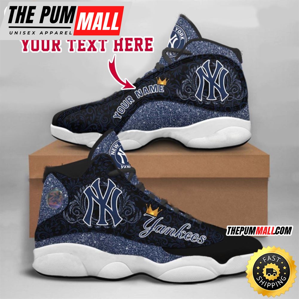 MLB New York Yankees Custom Name Air Jd 13 Shoes V8