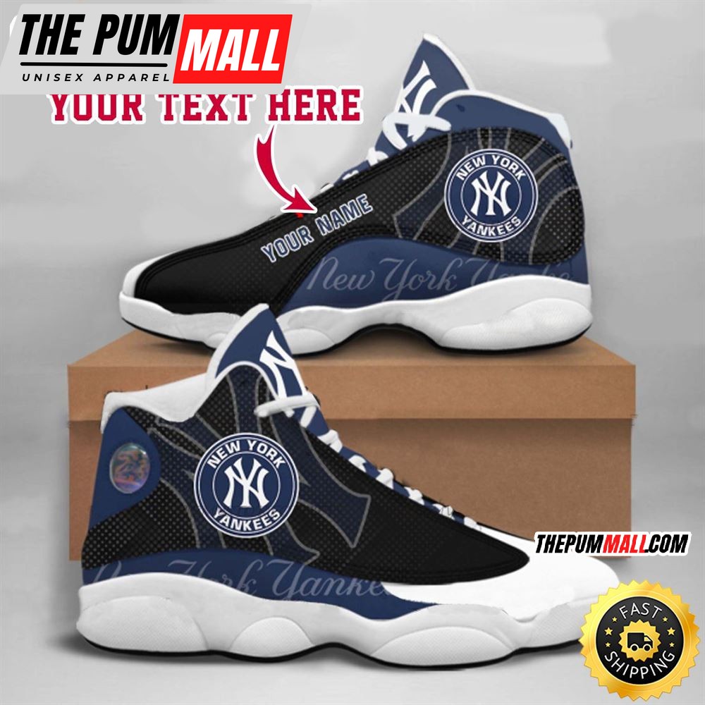 MLB New York Yankees Custom Name Air Jd 13 Shoes V9
