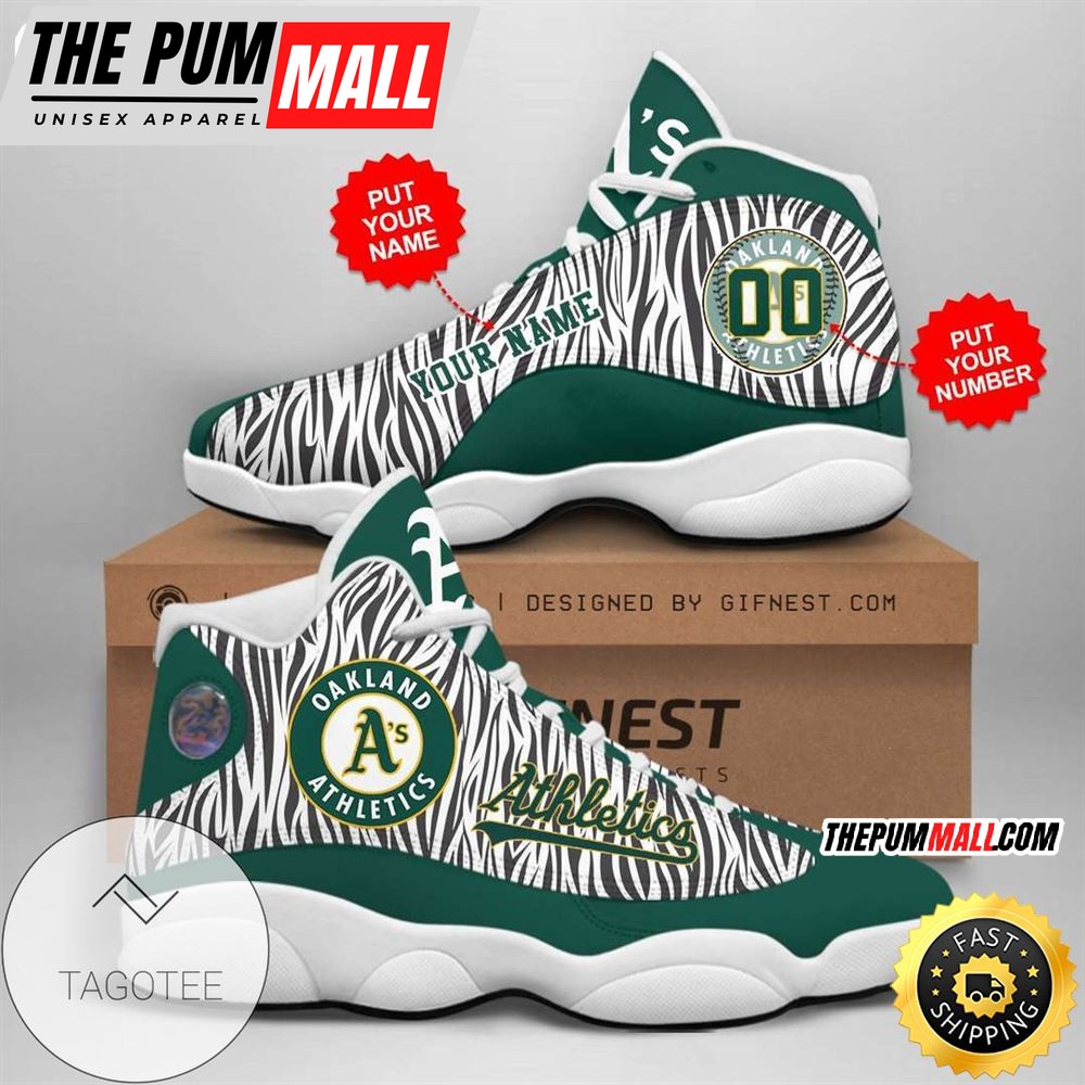MLB Oakland Athletics Custom Name Number Air Jd 13 Shoes V3