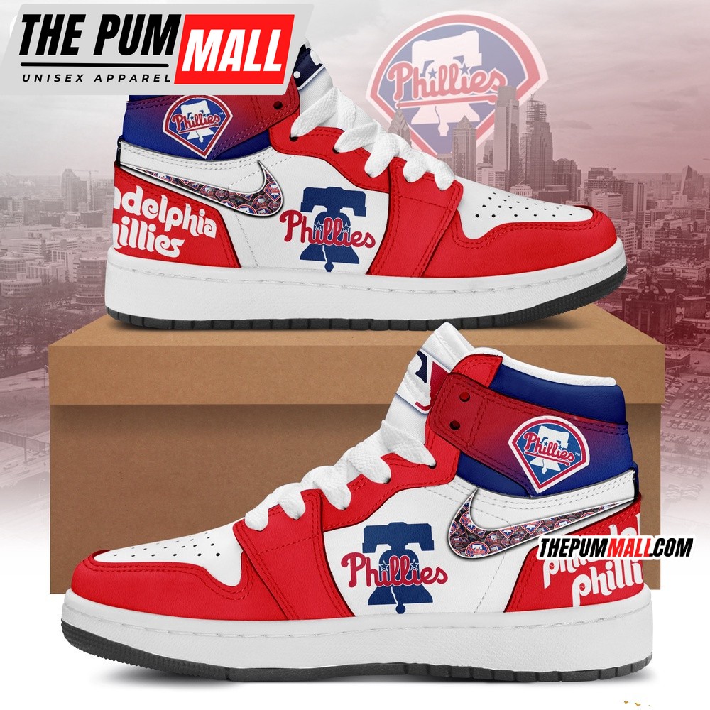 MLB Philadelphia Phillies 2024 Baseball Air Jd 1 Hightop Shoes