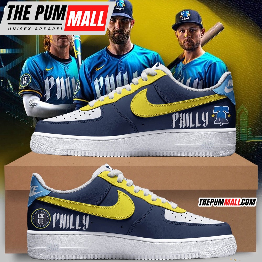 MLB Philadelphia Phillies 2024 City Connect Air Force 1 Sneaker Shoes