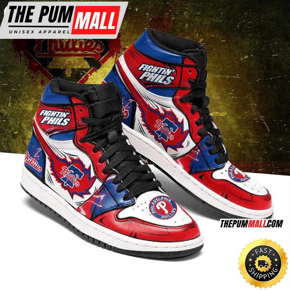 MLB Philadelphia Phillies Air Jd 1 High Sneakers Iconic Air Jd 1 Shoes