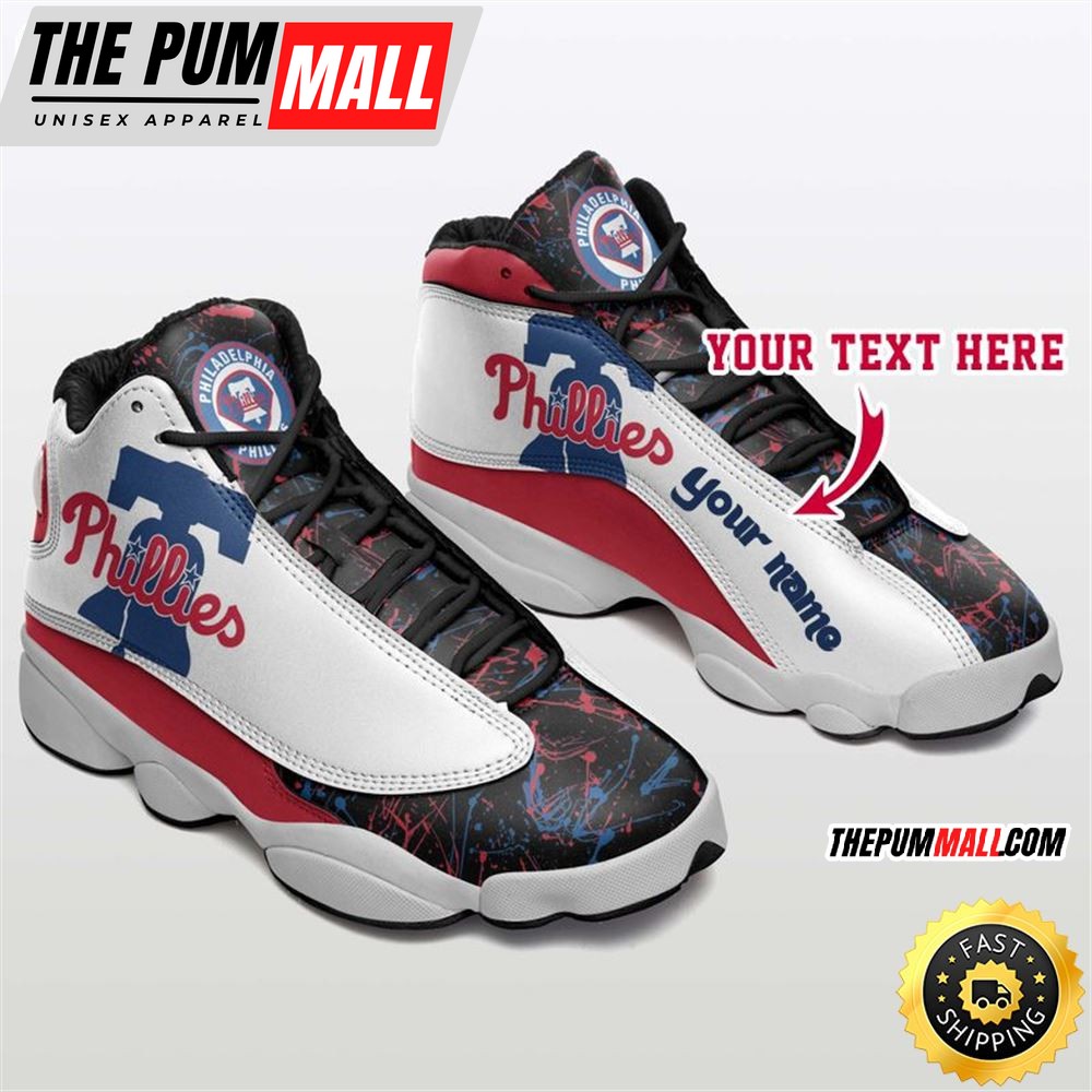 MLB Philadelphia Phillies Custom Name Air Jd 13 Shoes V3