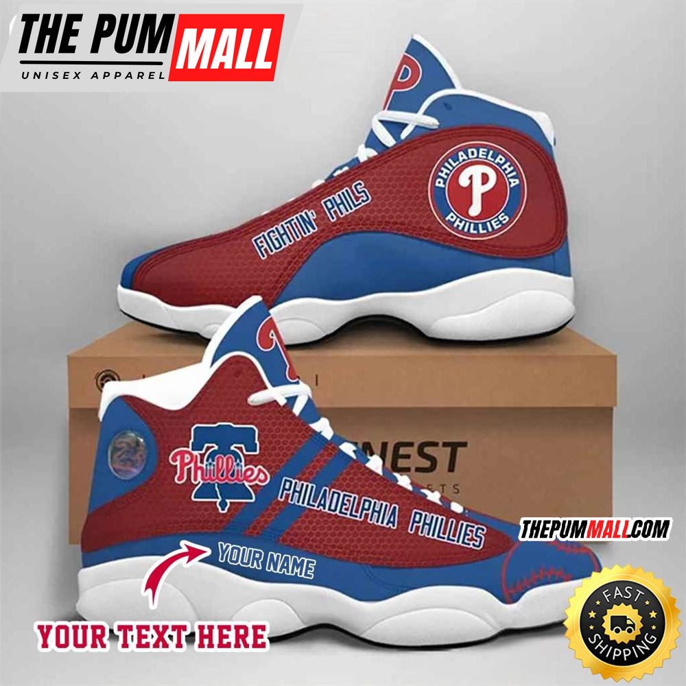 MLB Philadelphia Phillies Custom Name Air Jd 13 Shoes V5