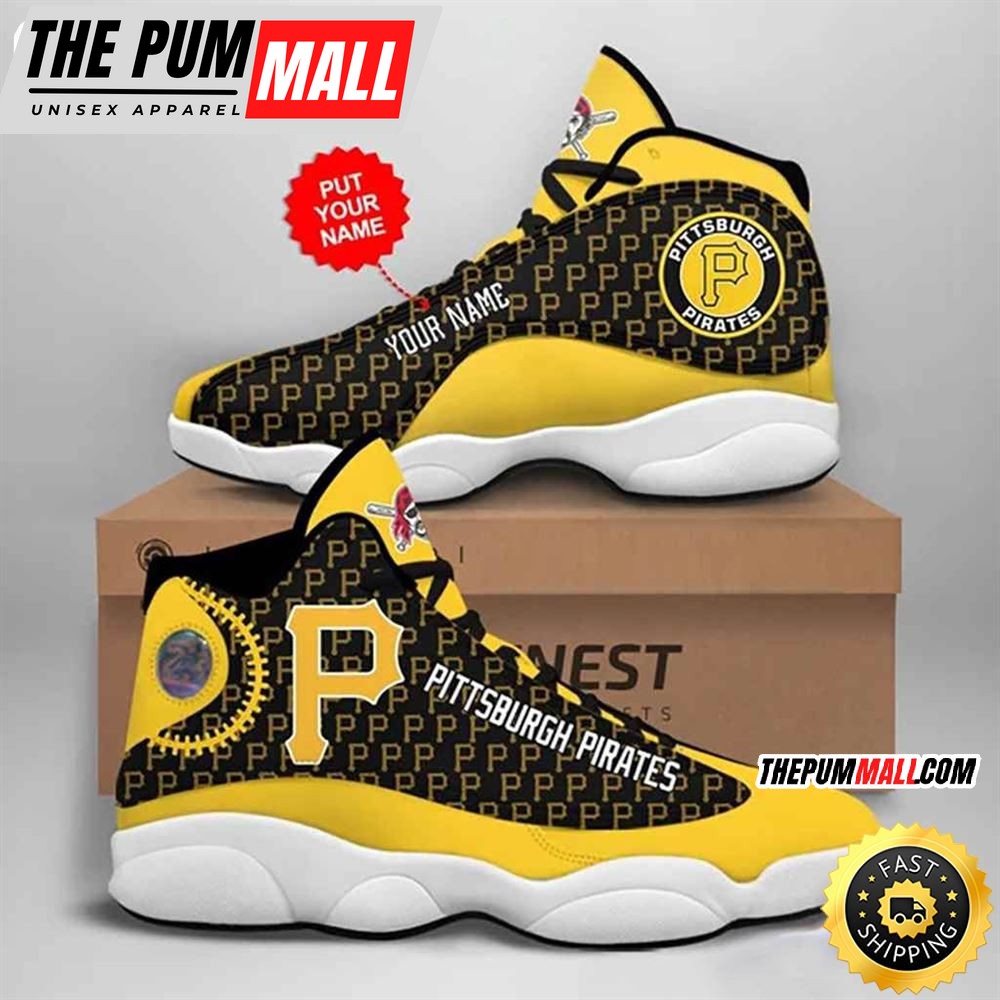 MLB Pittsburgh Pirates Custom Name Air Jd 13 Shoes V7