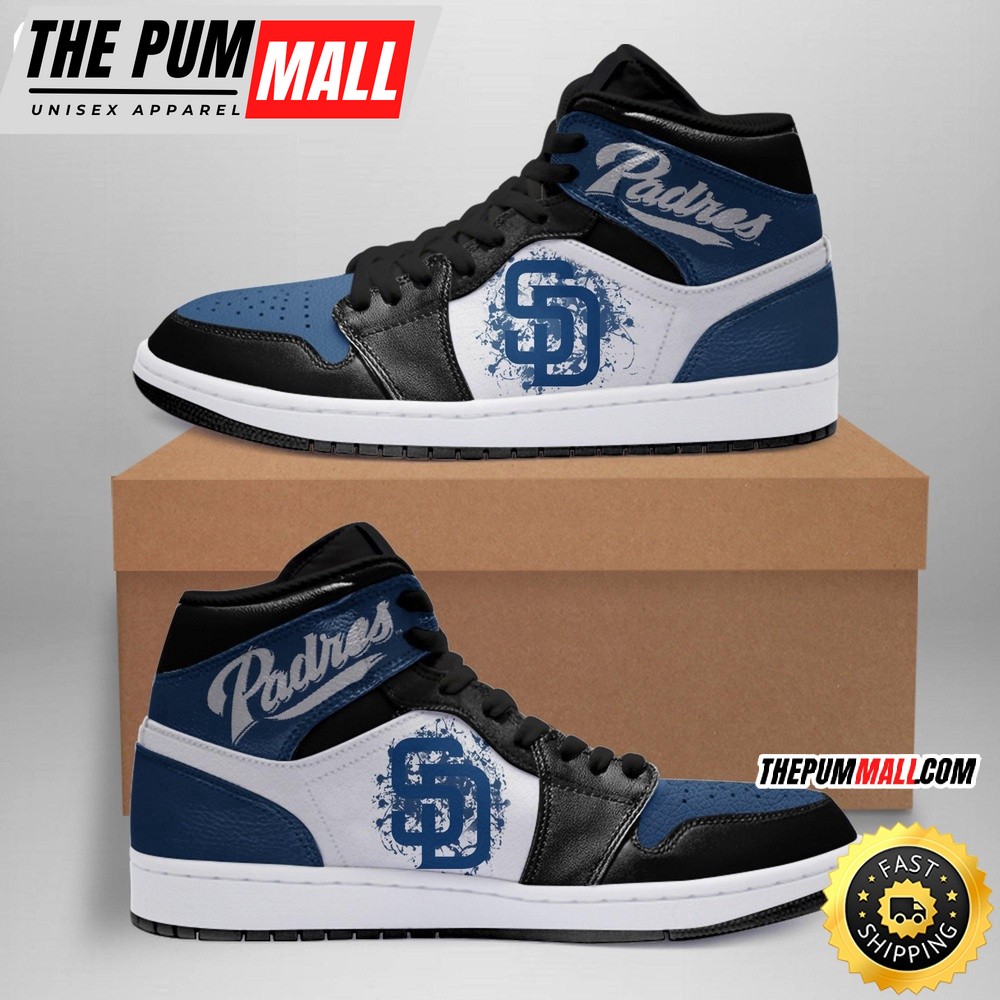MLB San Diego Padres Air Jd 1 High Sneakers Iconic Air Jd 1 Shoes