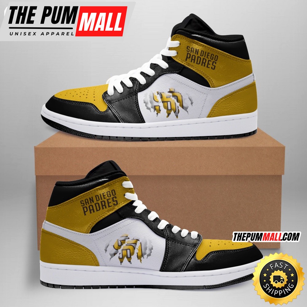 MLB San Diego Padres Air Jd 1 High Sneakers Legendary Air Jd Footwear
