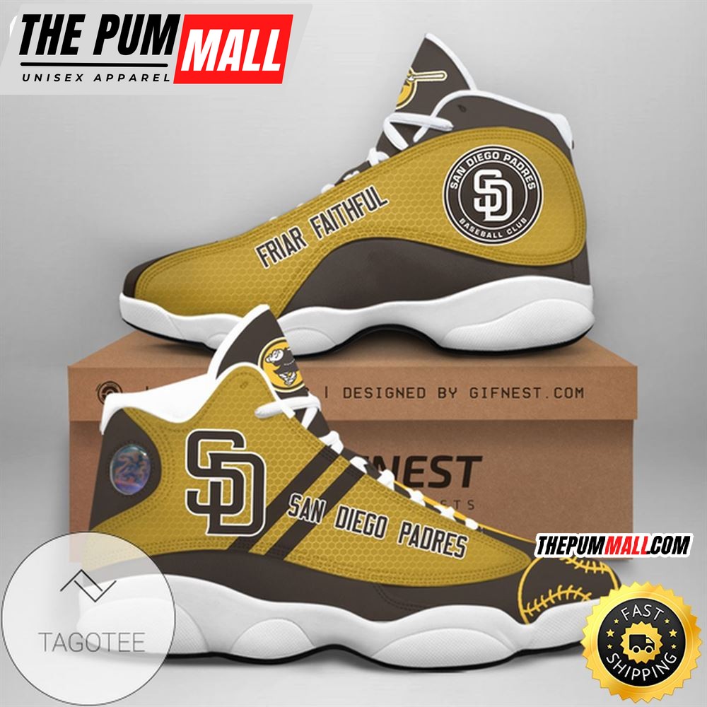 MLB San Diego Padres Air Jd 13 Shoes V6