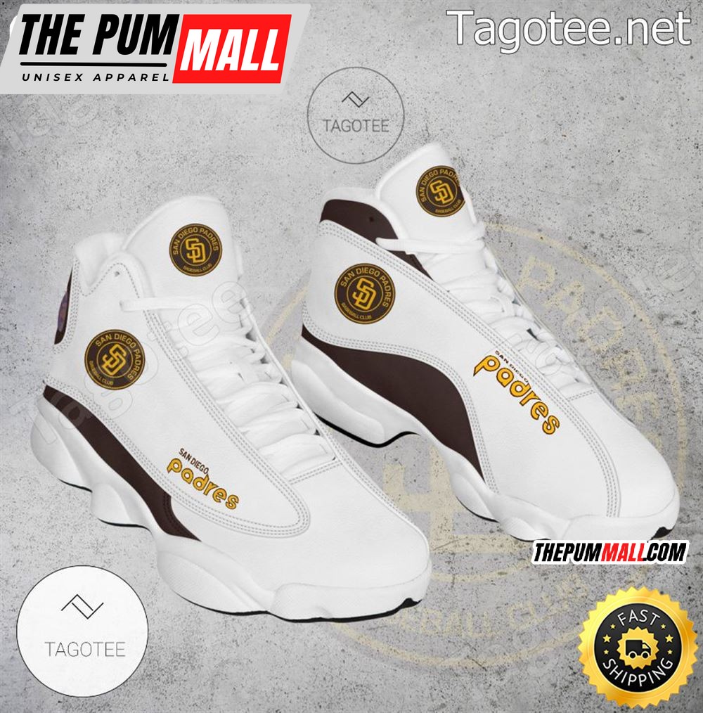 MLB San Diego Padres White Air Jd 13 Shoes
