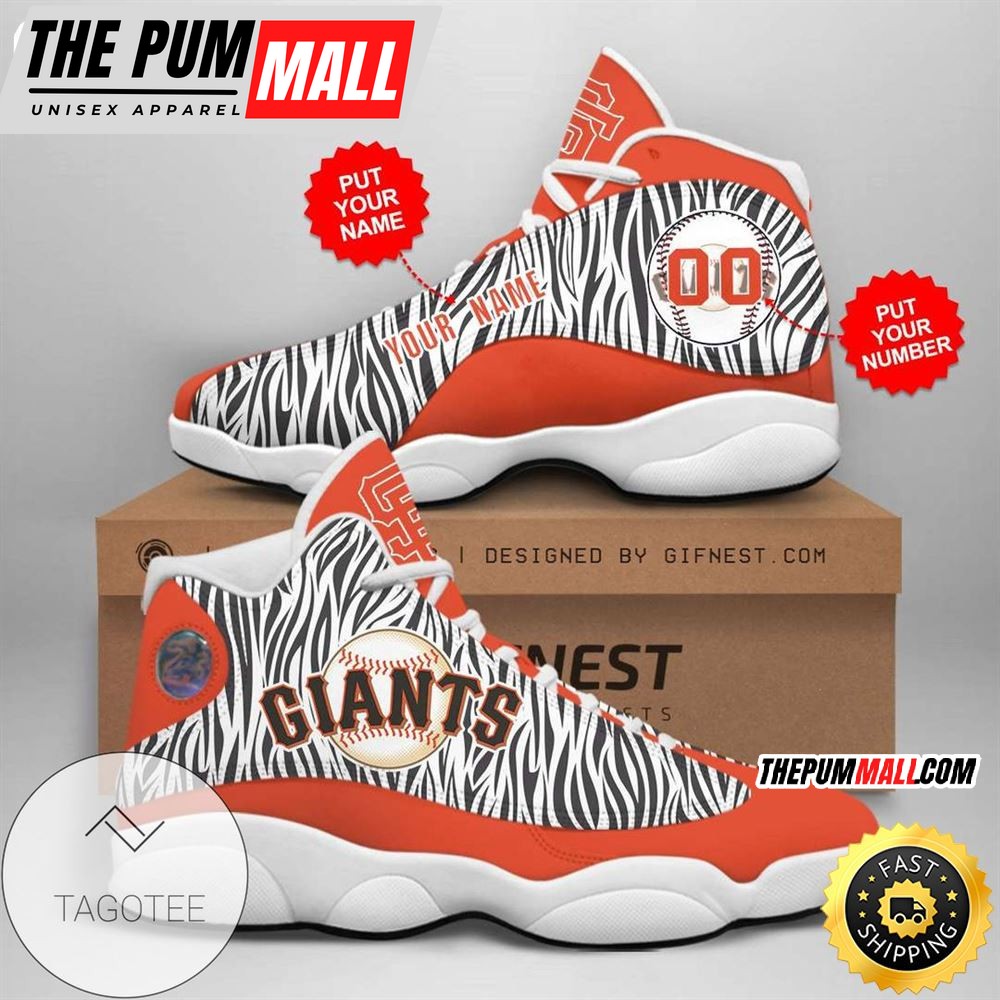 MLB San Francisco Giants Custom Name Number Air Jd 13 Shoes V5