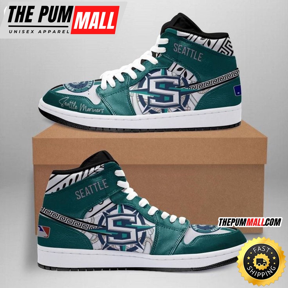 MLB Seattle Mariners Air Jd 1 High Sneakers Classic Air Jd Sneakers