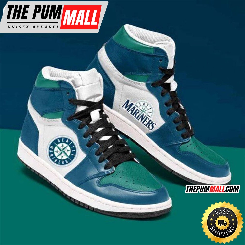 MLB Seattle Mariners Air Jd 1 High Sneakers Iconic Air Jd 1 Shoes