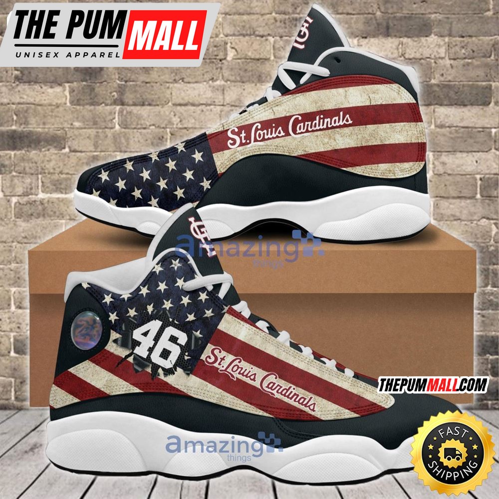 MLB St. Louis Cardinals American Flag Air Jd 13 Shoes