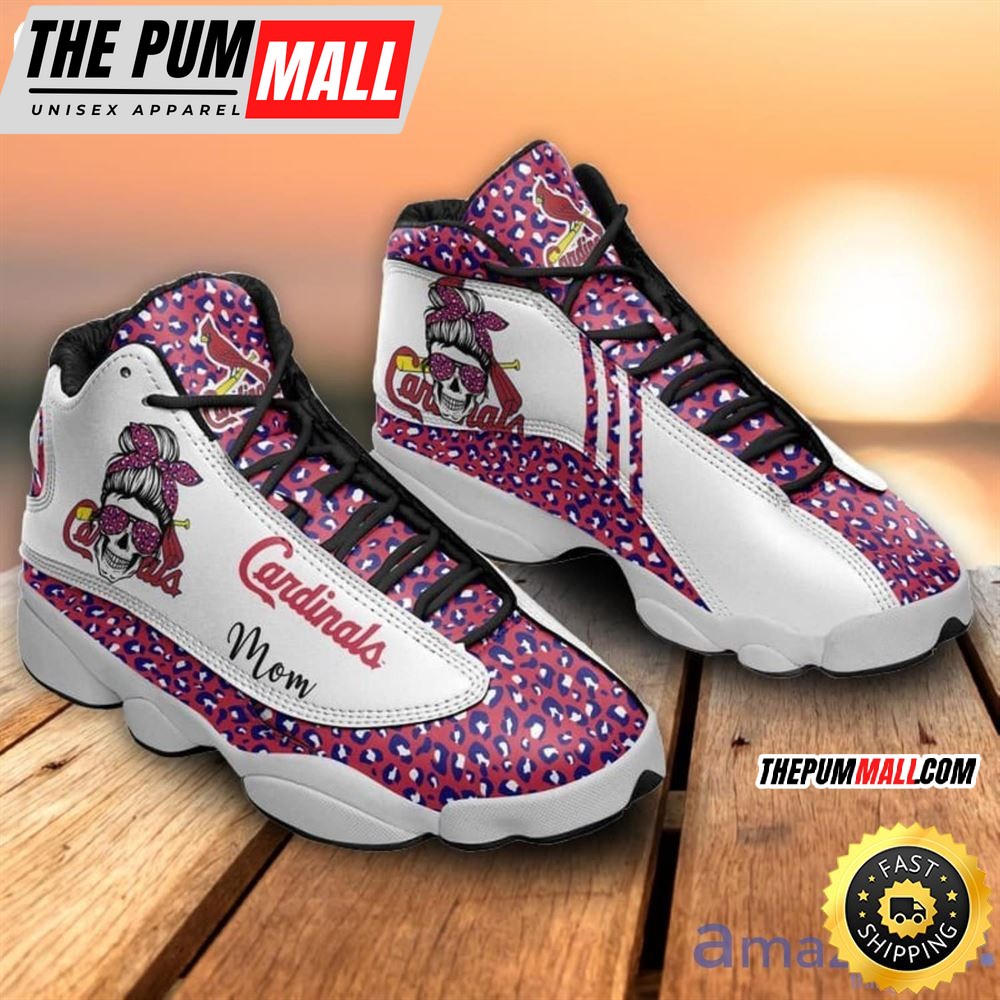 MLB St. Louis Cardinals Mom Leopard Pattern Air Jd 13 Shoes