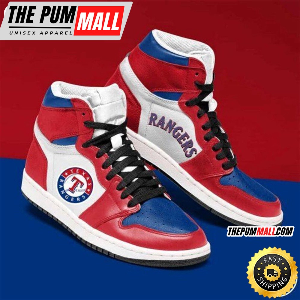MLB Texas Rangers Air Jd 1 High Sneakers Legendary Air Jd Footwear