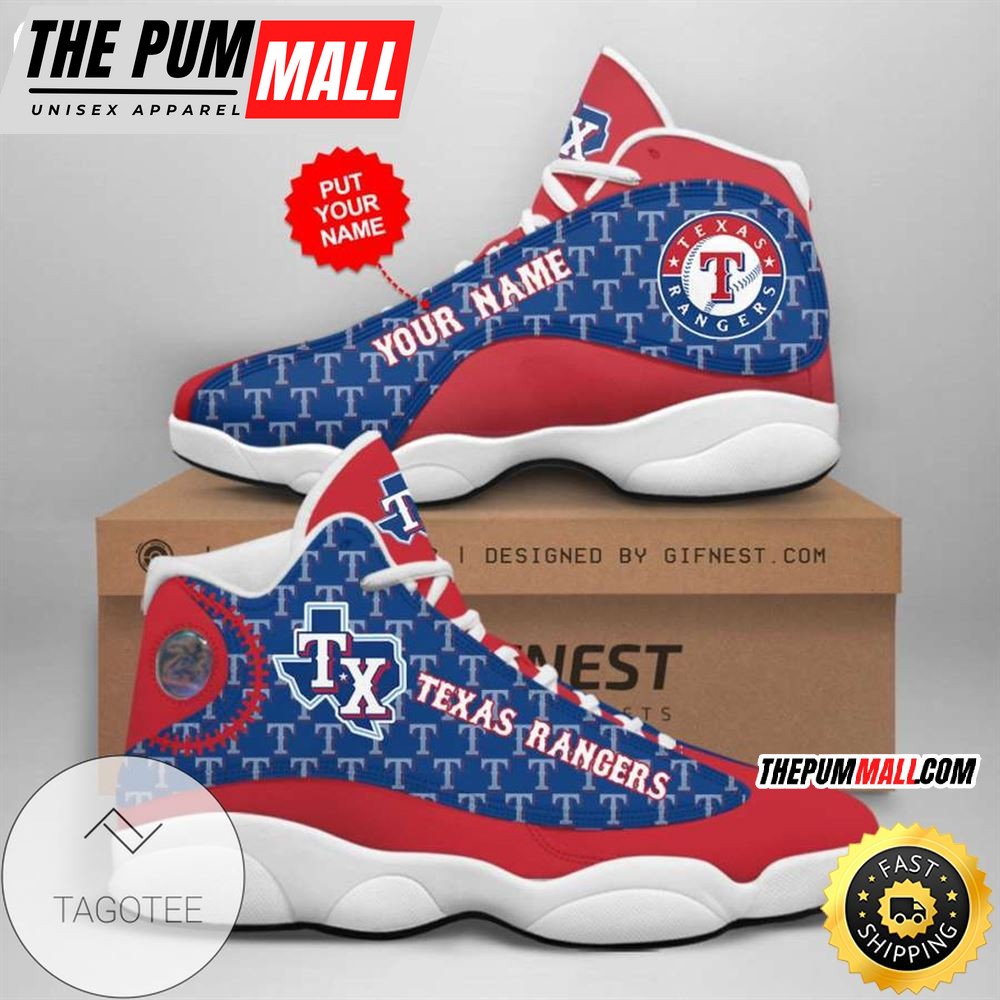 MLB Texas Rangers Custom Name Air Jd 13 Shoes V4