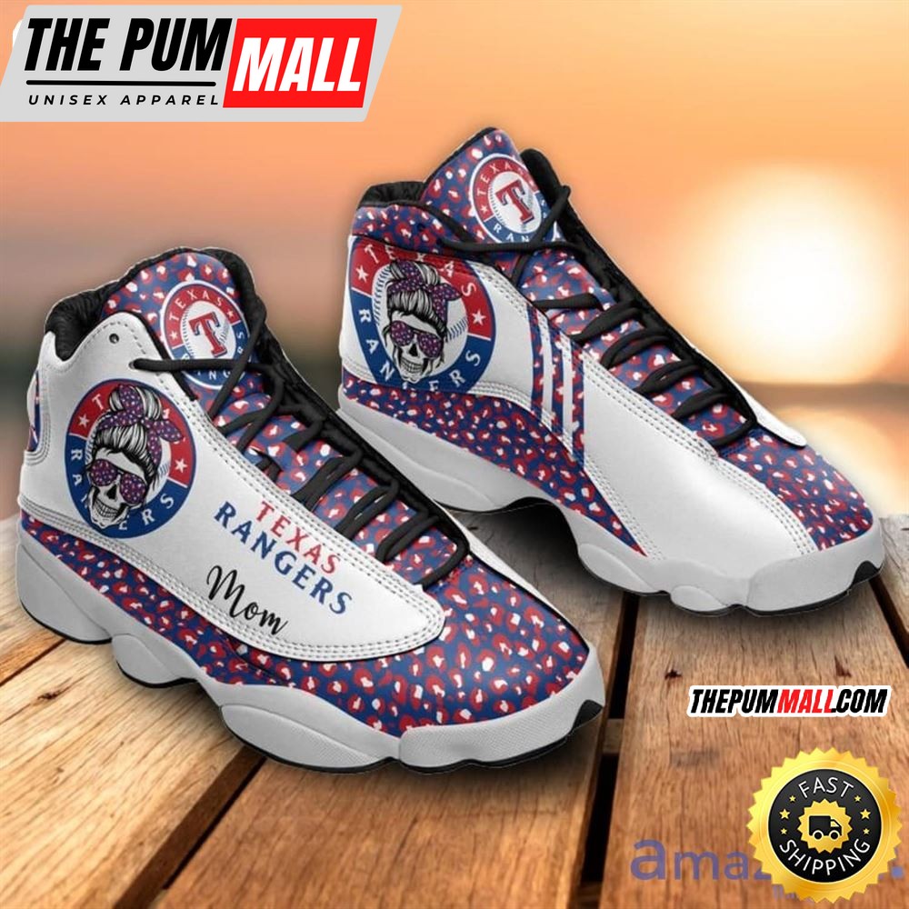 MLB Texas Rangers Mom Leopard Pattern Air Jd 13 Shoes