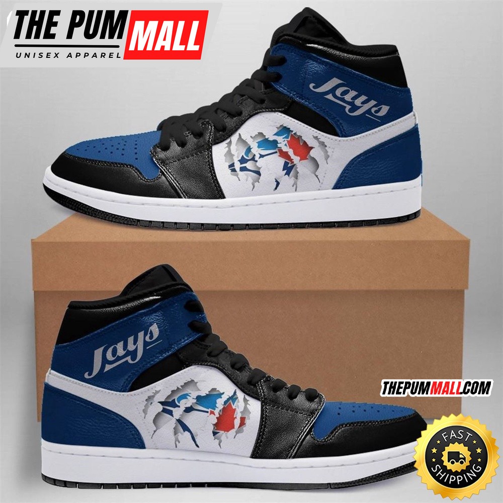 MLB Toronto Blue Jays Air Jd 1 High Sneakers Classic Air Jd Sneakers