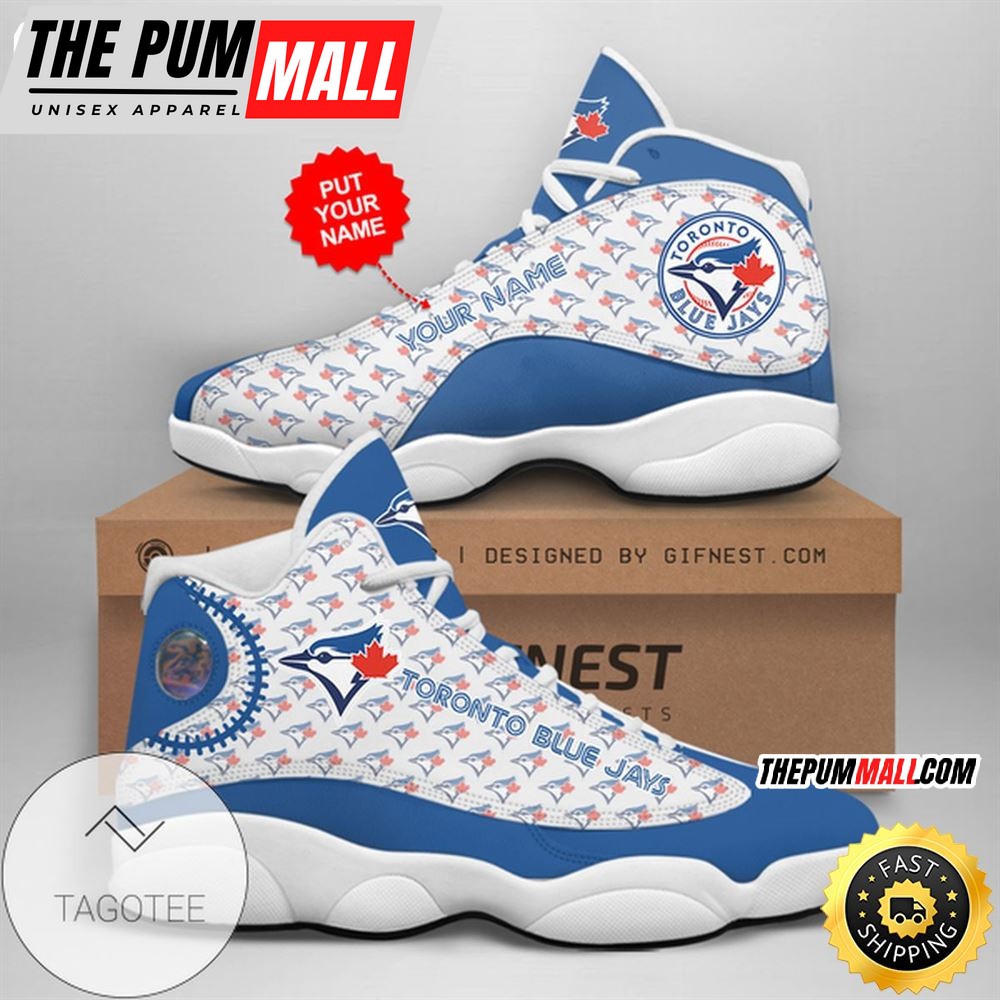 MLB Toronto Blue Jays Custom Name Air Jd 13 Shoes V4