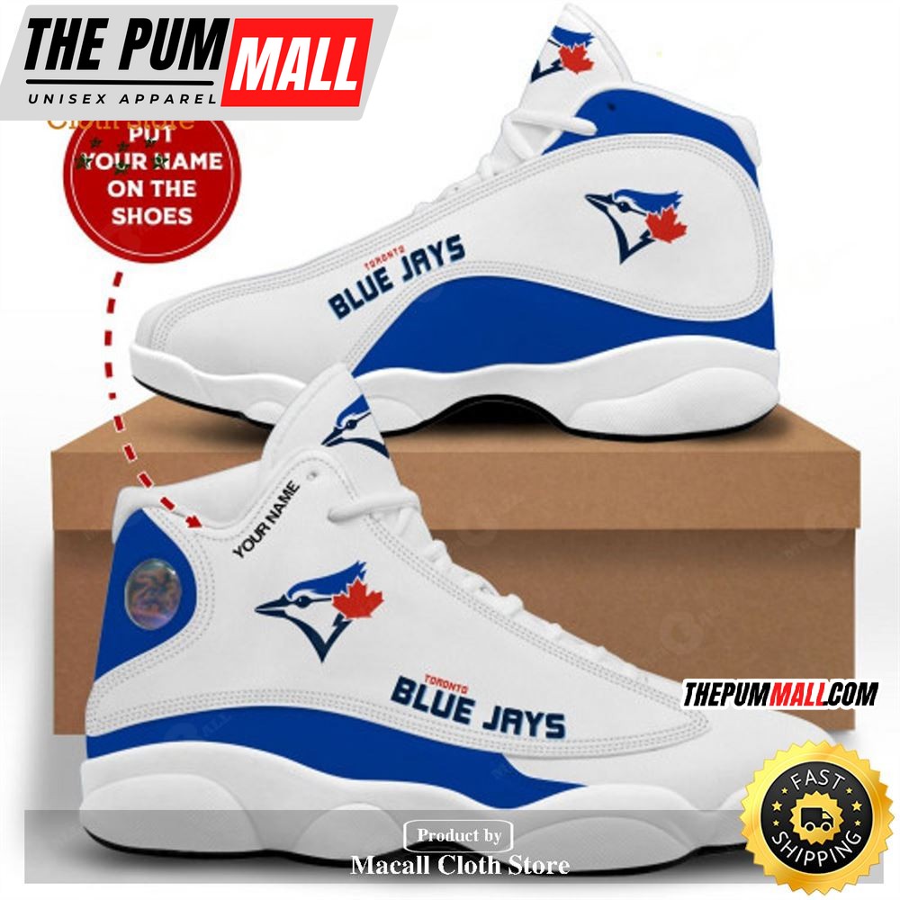 MLB Toronto Blue Jays Custom Name White Air Jd 13 Shoes