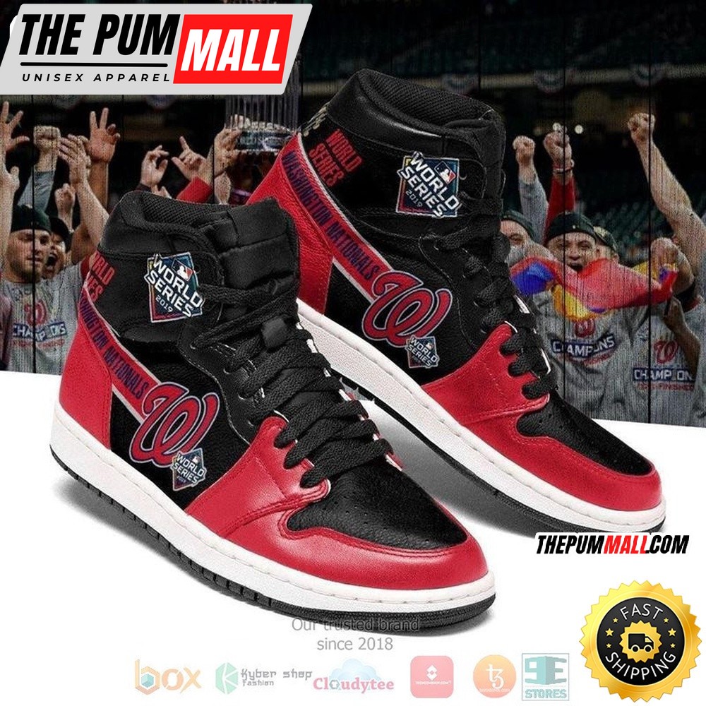 MLB Washington Nationals Air Jd 1 High Sneakers Iconic Air Jd 1 Shoes