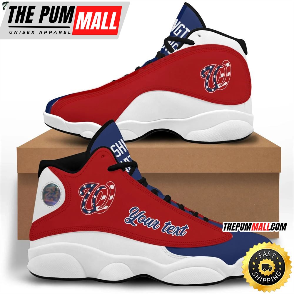 MLB Washington Nationals Custom Name Air Jd 13 Shoes V1