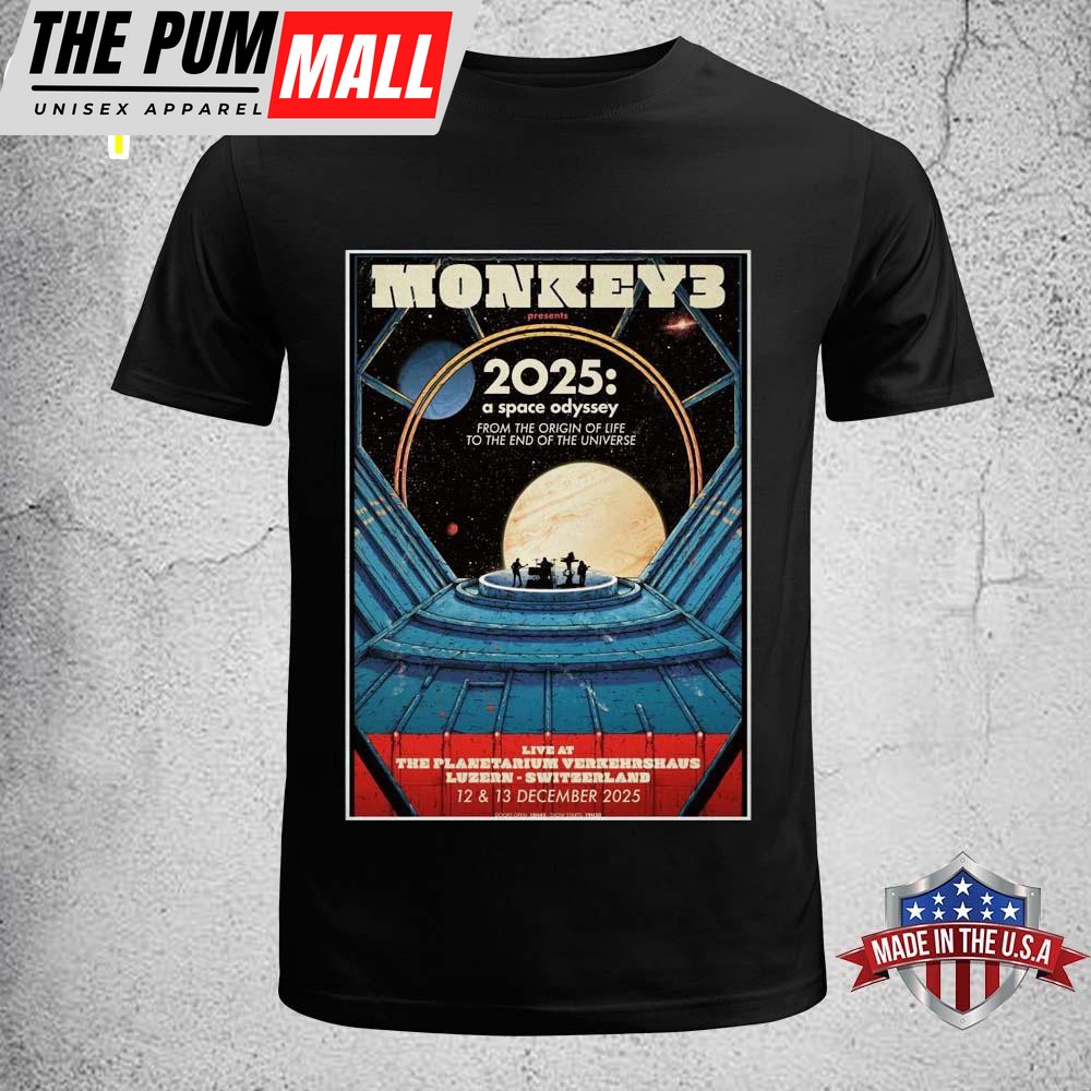 Monkey3 Fall Tour Dec 2025 Live at the Luzern Planetarium Unisex T-Shirt