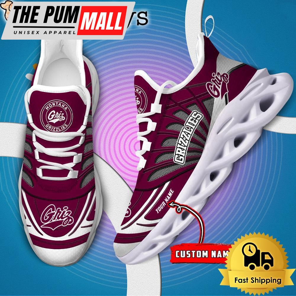 Montana Grizzlies NCAA Custom Max Soul Shoes Sneaker