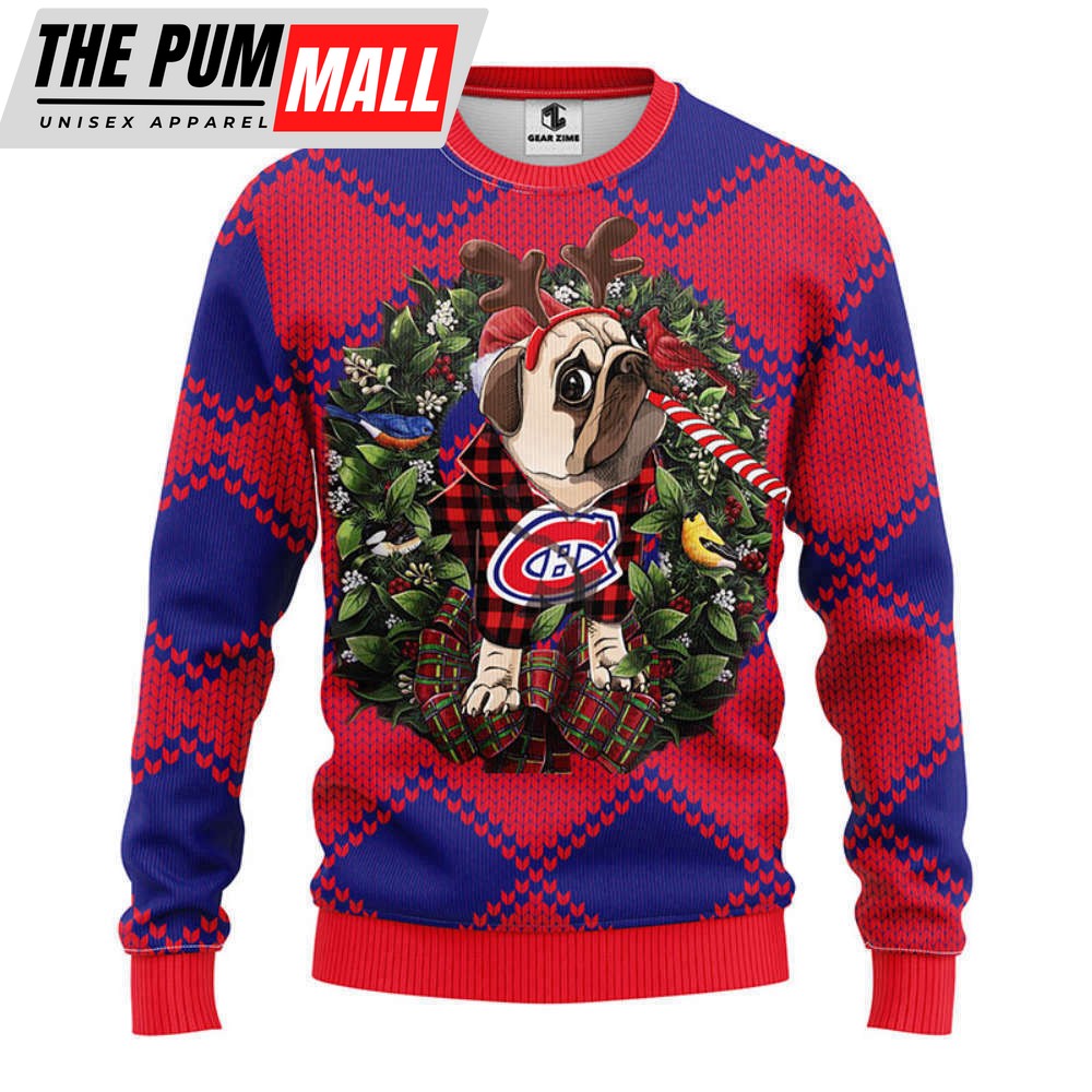 Montreal Canadians Pub Dog Christmas Ugly Sweater, Gift For Christmas