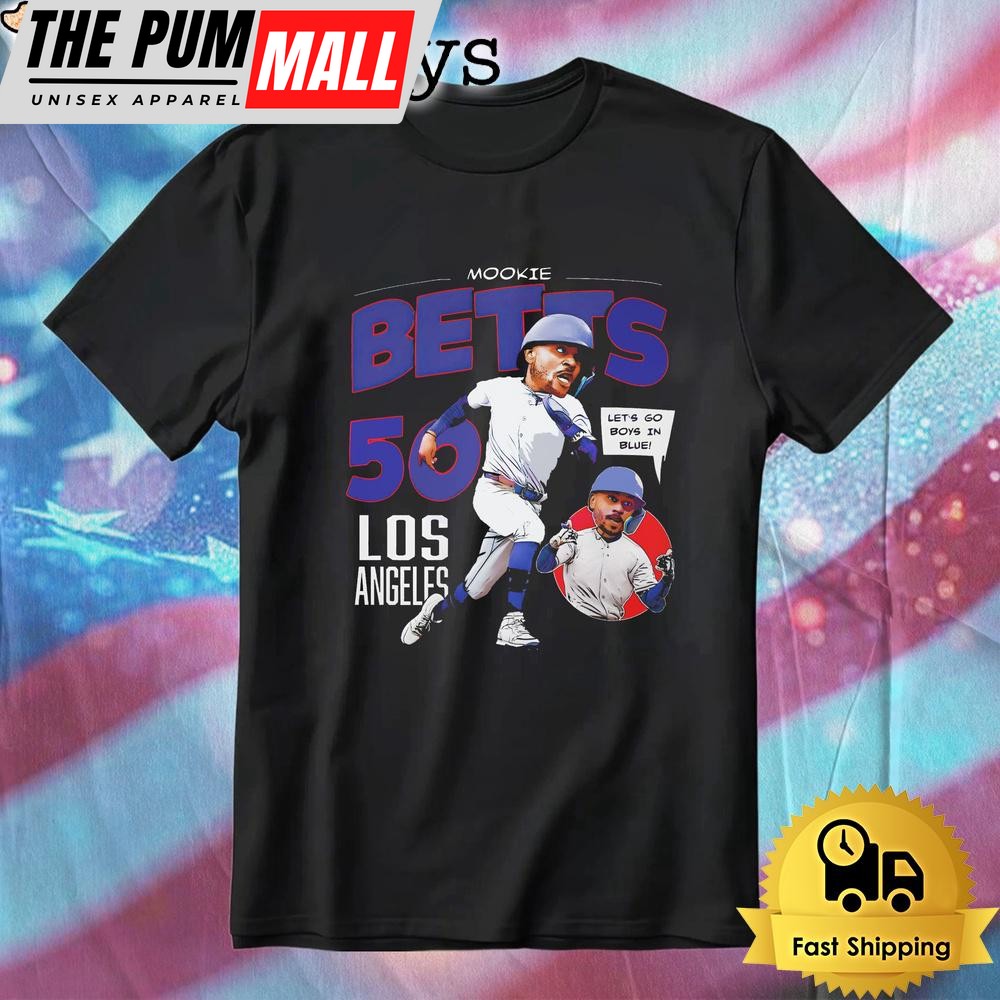 Mookie Betts Los Angeles Baseball Player Comic Style T-Shirt