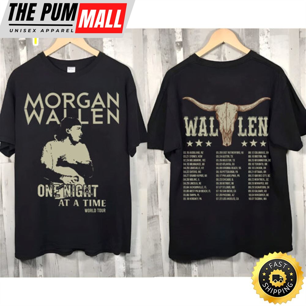 Morgan Wallen World Tour 2023 One Night At A Time 2 Side Shirt