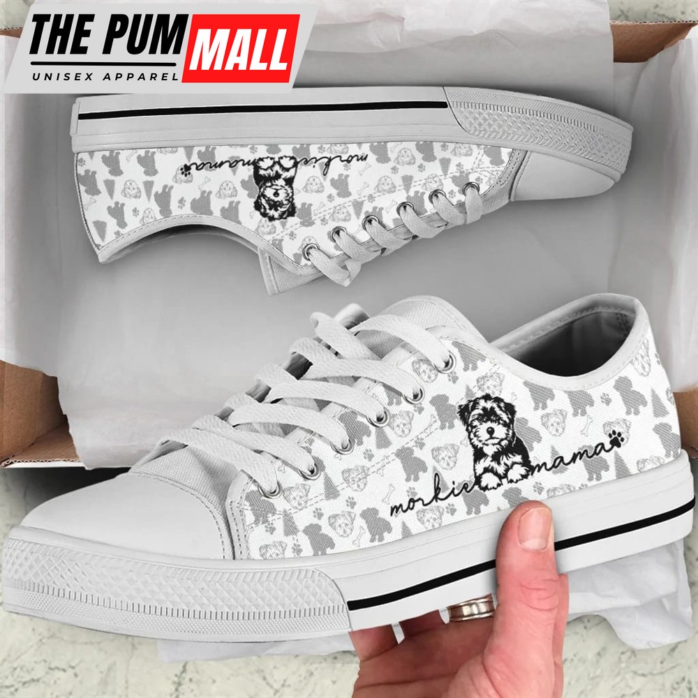 Morkie Low Top Shoes – Dog Walking Shoes Men Women – Dog Memorial Gift