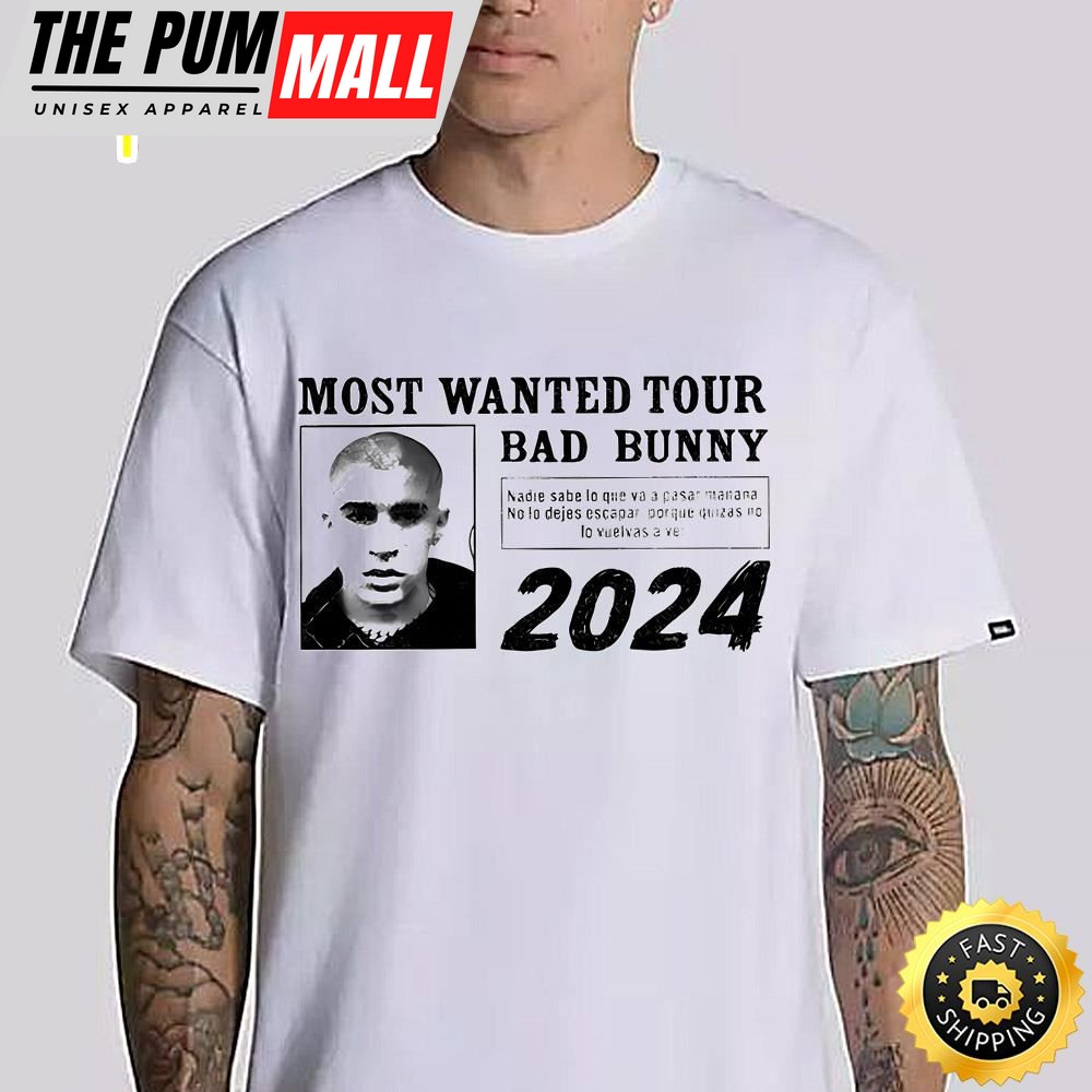 Most Wanted Tour New Bad Bunny 2025 T-Shirt