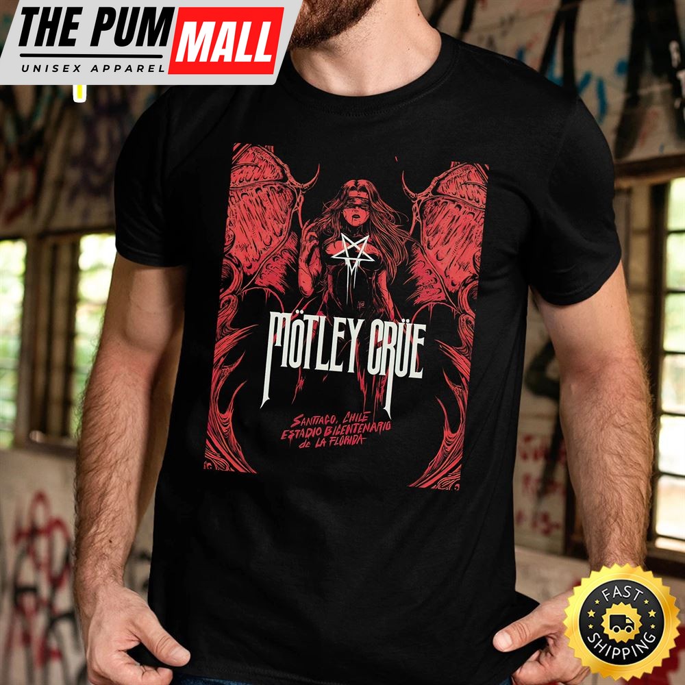 Motley Crue Chile The World Tour 2025 Unisex Black T-shirt